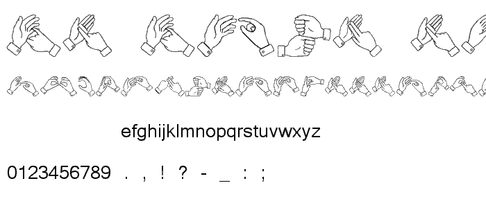 SL Sign Language font